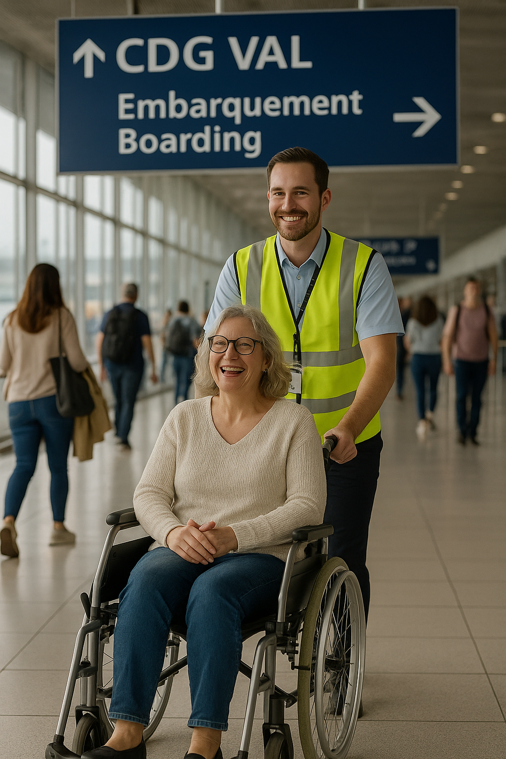 Accompagnateur de personnes à mobilité réduite